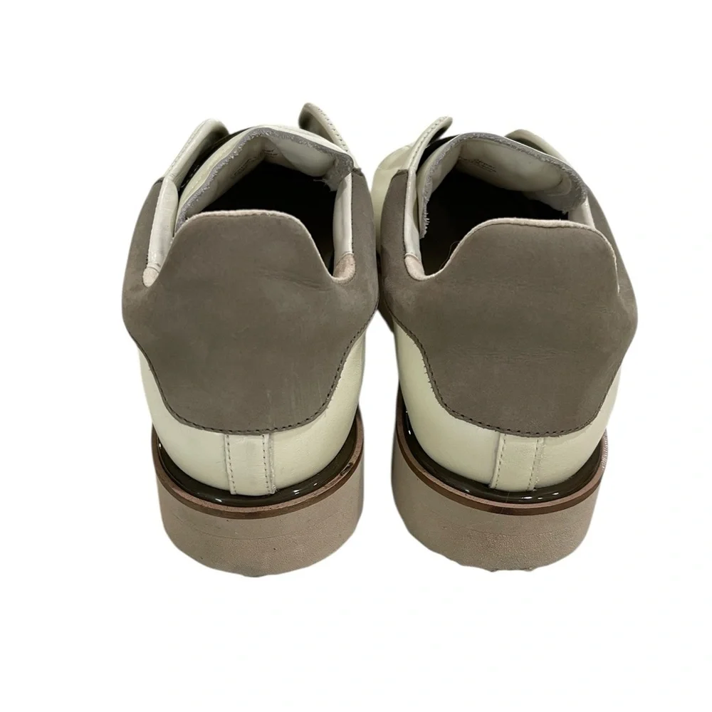 Zac Zac Posen Yennifer Leather Slip On Sneakers  SZ 7.5 Bone Cream
